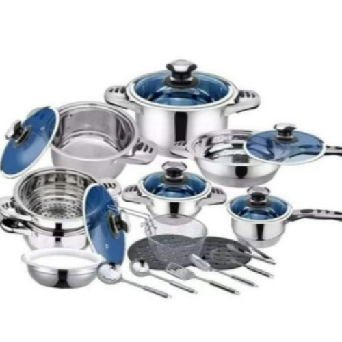 Stainless Steel Saucepans/Cookware - Silver Medium Each