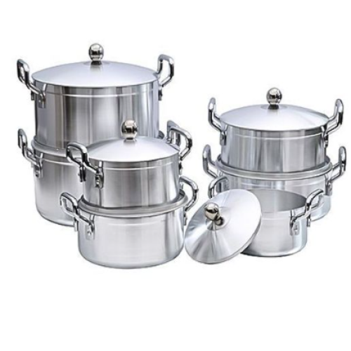 Heavy Stainless Steel Saucepans/Cookware - Silver Medium Each