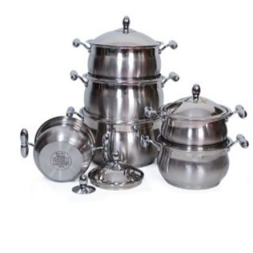 Heavy Stainless Steel Saucepans/Cookware - Silver Medium Eachs