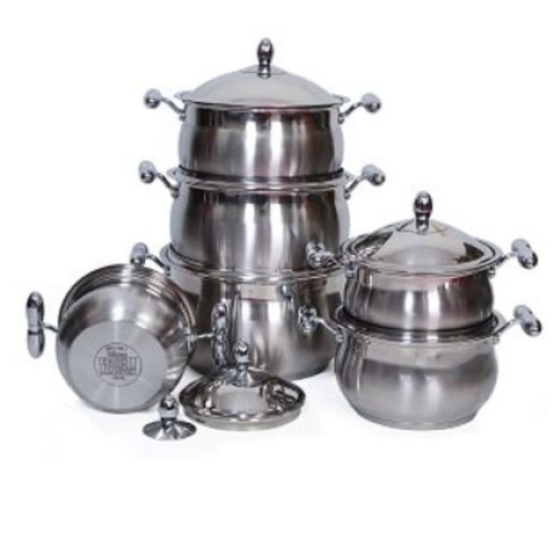  Heavy Stainless Steel Saucepans Cookware Pots - Silver Medium Each