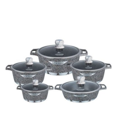  Non-stick Saucepan Cookware-Grey. Medium Each