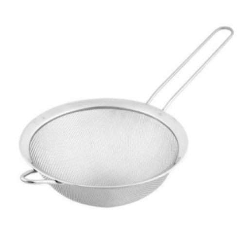 Kitchen Flour Colander Sifter Sieve Oil Mesh Wire Strainer ,  Silver 21cm Each