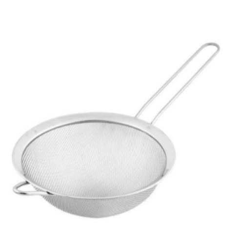 Kitchen Flour Colander Sifter Sieve Oil Mesh Wire Strainer , Silver 16cm Each