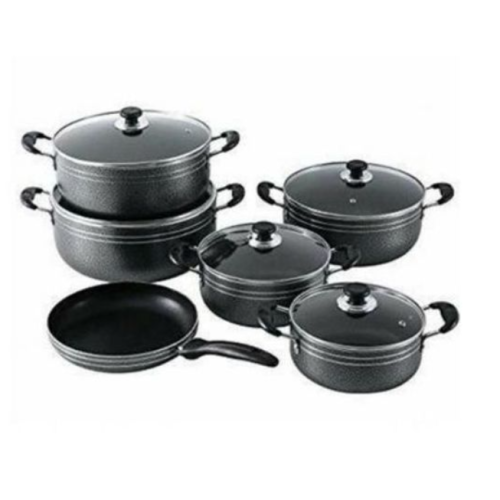  Tornado Non-stick Saucepan Cookware Pots,  Black. Medium Each