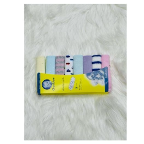 Set Of 8 Baby Wash Cloths - Multi-Color. SAMLL EACH