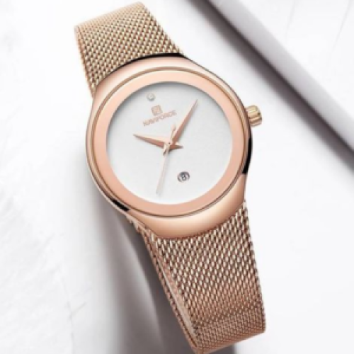 Naviforce Analog Dated Ladies Watch - Gold 122g EACH
