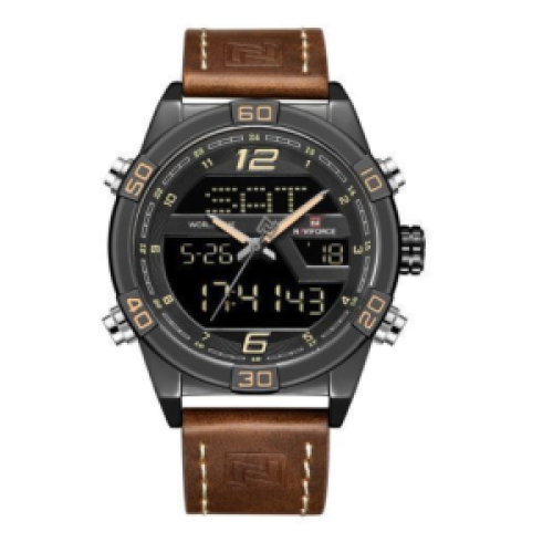 Naviforce NF9128M Watch - Black, Brown 177g EACH