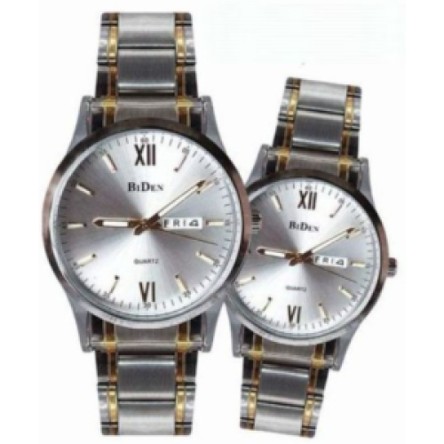 Biden Bundle Of His & Hers Stainless Steel Watches - Silver,  Gold 122g each
