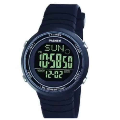 Pasnew Water-resistant Rubber Sports Watch-Black 102g EACH