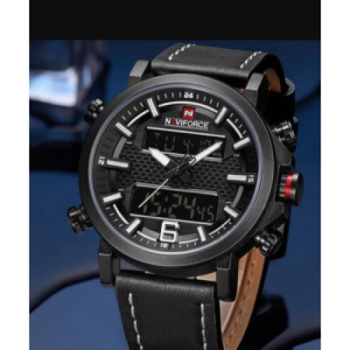 Naviforce Chronograph Waterproof Mens Watch - Black 187g EACH