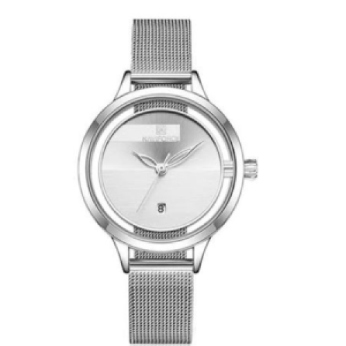 Naviforce Stainless Steel Waterproof Womens Watch - Silver 187g EACH
