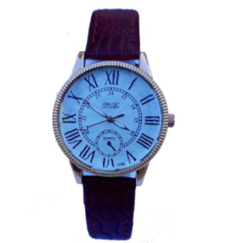 Liba Ladies Analog Letaher Quartz Watch - Maroon 102g EACH