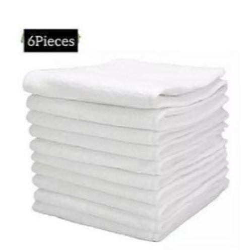 6Pcs Baby Washable Reusable Nappies Cloth Diapers - White SMALL Each