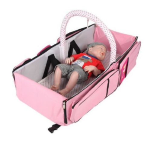 3 in 1, Baby Bed, Bag & Mosquito Net - Pink SMALL EACH