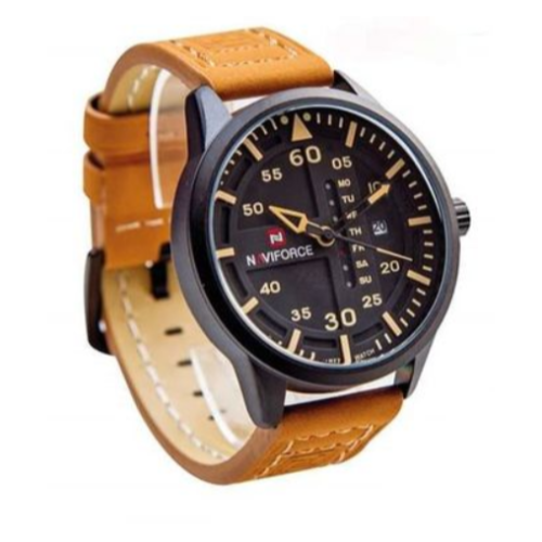 Naviforce Analog Formal Mens Waterproof Watch - Brown 187g EACH