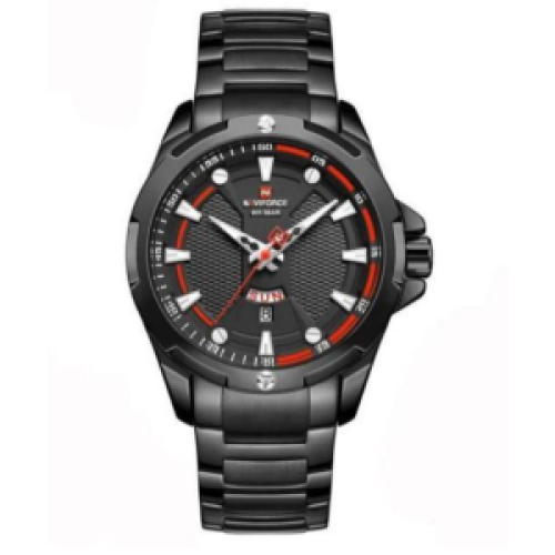 Naviforce Dated Waterproof Chain Watch- Black 122g EACH