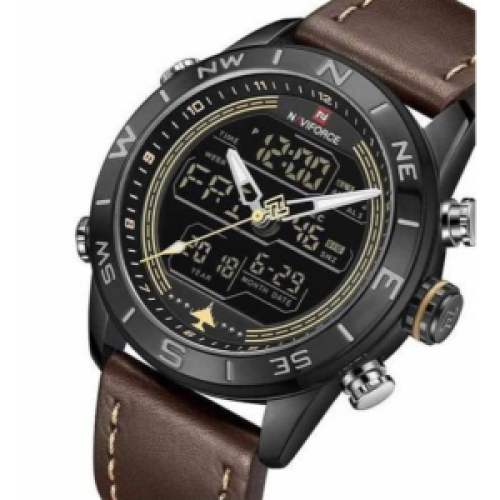 Naviforce Analog Stainless steel Straps Mens Wrist Watch-Brown 177g EACH