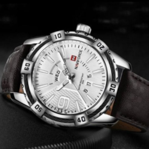 Naviforce Unisex Gentle Leather Straps Luxury Watch-Brown 187g EACH