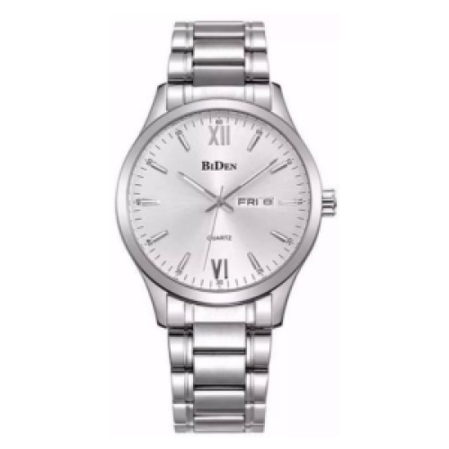 Biden Luxury Biden Stainless Steel Analog Wrist Watch - Silver 187g each