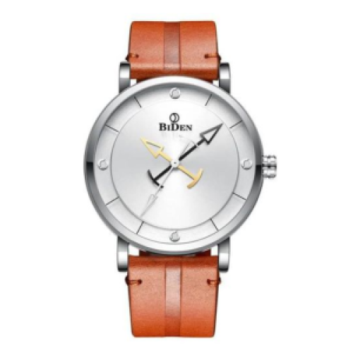 Biden Leather Analog Stylish Waterproof Watch Brown 187g each