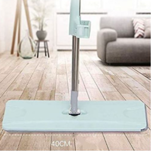 Hand-Free Flat Mop, Lazy Drag and Drop Artifact-Blue. Medium Each