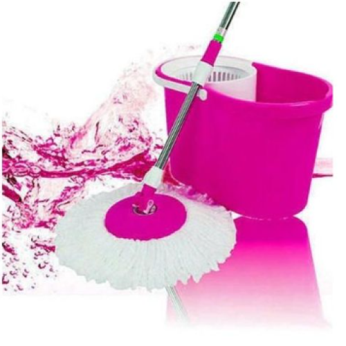 360 Spin Magic Mop with Bucket - Pink. Medium Each