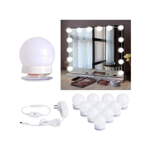 Led Vanity Mirror Lights Kit With 10 Dimmable Bulbs For Makeup Table- White Medium Each