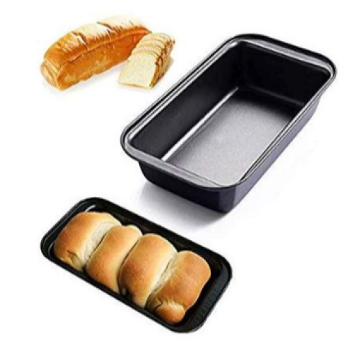 Non Stick Carbon Steel Loaf Pan Mould For Baking Bread, Black. Medium Each