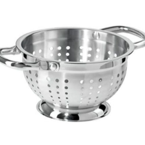 26cm Stainless Steel Rice, Vegetable Washing Strainer Colander,Silver Medium Each