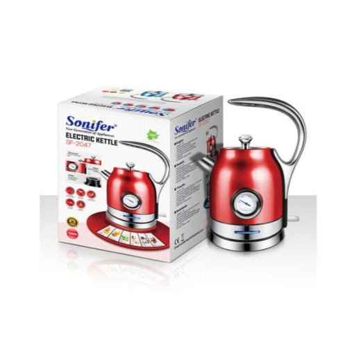 1.8Litre Steel Fast Heating Temperature Adjustable Electric Kettle - Red Medium Each