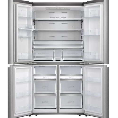 HISENSE FOUR DOORS STAINLESS STEEL FINISH FRIDGE WITH WATER DISPENSER 730L RQ-73WC4SW1 EACH