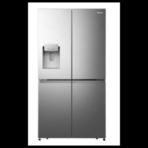 HISENSE SIDE BY SIDE STAIN-LESS STEEL WITH WATER & ICE DISPENSER 720L RC-72WS4SA EACH