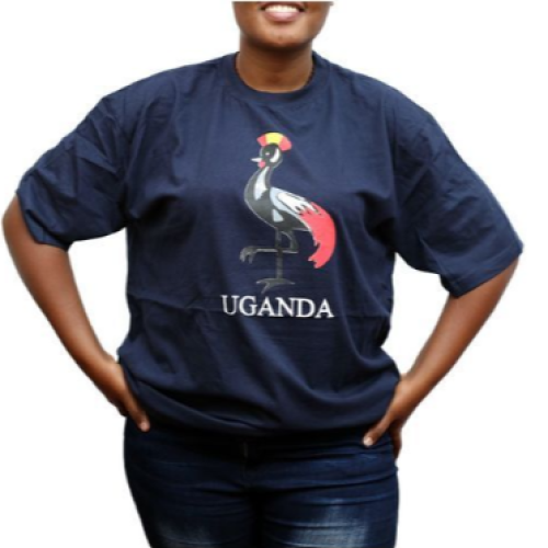 UGANDA CRANE Women T-Shirt – Navy Blue L, M, S, XL, XXL each