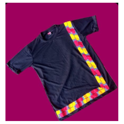 African Men Kitengi T Shirt  Black  L M S XL each