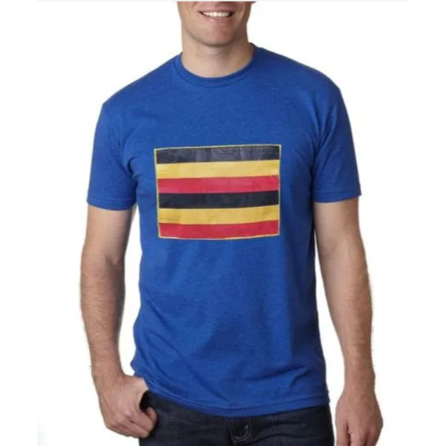 Uganda Flag Designed Men T-Shirt - Royal Blue L, M, S, XL, XXL each