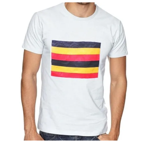 Uganda Frag Designed Men T-Shirt - White L,  M,  S,  XL,  XXL,  XXXL each