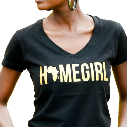 Homegirl Women V-Neck T-Shirt - Black L, M, S, XL Each