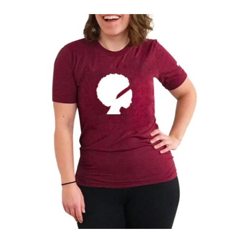 Afro Girl Women T-Shirt - Maroon L, M, S, XL, XXL EACH