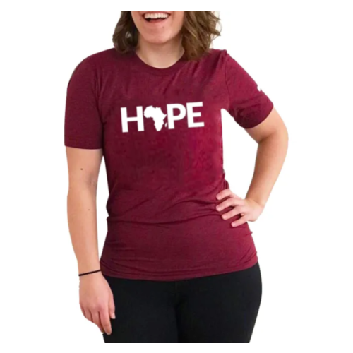 HOPE Women T-Shirt - Maroon L, M, S, XL, XXL Each