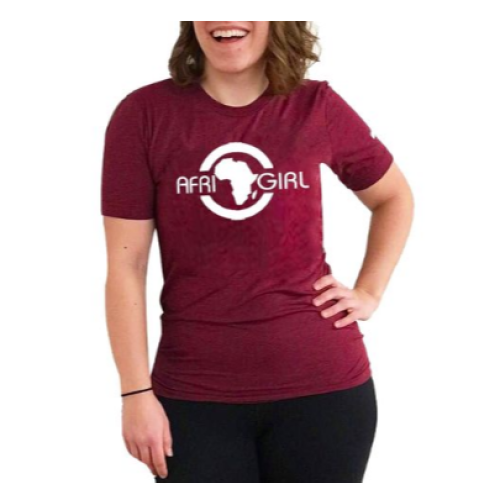 African Map Women T-Shirt - Maroon L, M, S, XL, XXL Each