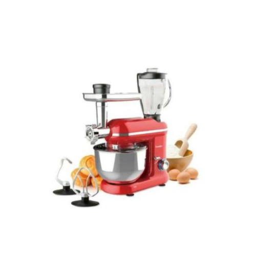 5.5L,6 Speed Stand Dough Mixer, 3ln1Meat Grinder,Blender- Silver. Medium Each