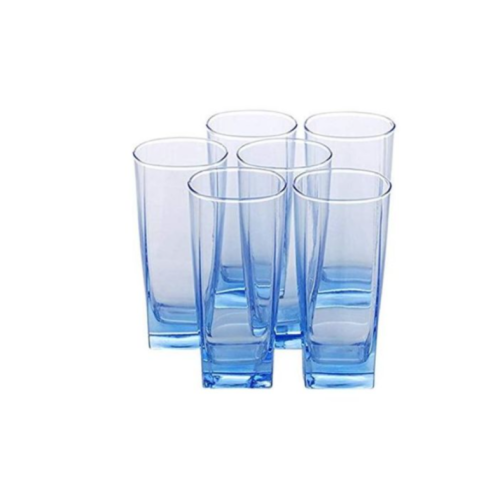 6 Piece Juice/Water Glasses,Blue. Medium Each