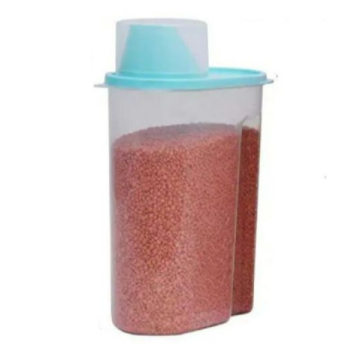 2.5 Litre Food Plastic Storage Grains Cereal Container, Blue. Medium Each
