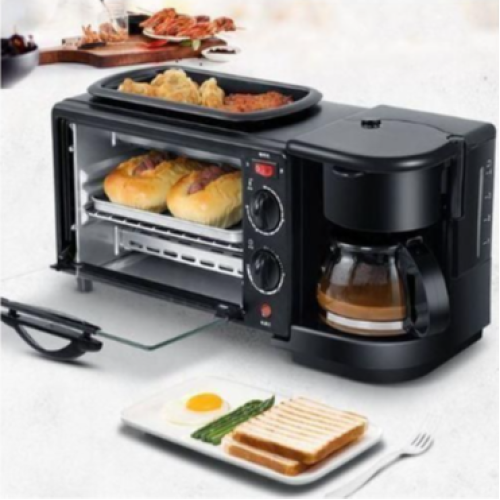 3 In1 Breakfast Machine Maker - Black Medium Each