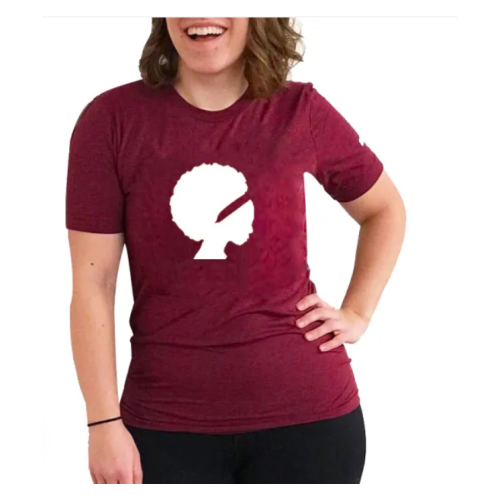 Afro Girl Women T Shirt Maroon L, M, S, XL, XXL Each