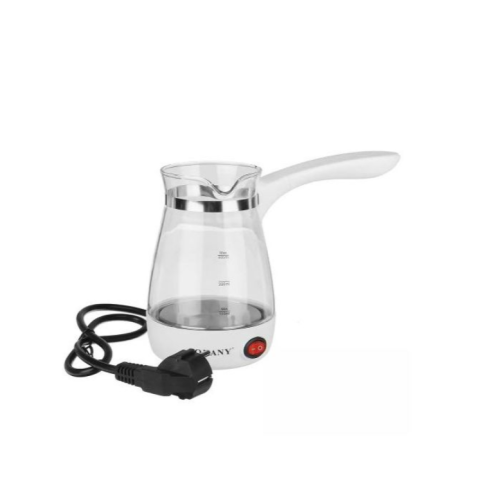 500ml Coffee Maker Pot, Glass Electrical Coffee Kettle, White. Medium Each