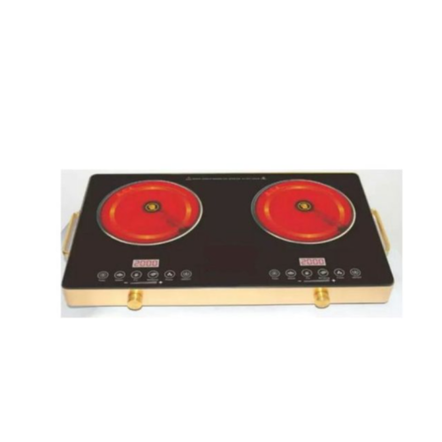 2 Burner Infrared Glass Ceramic Induction Cooker Hot Plate-Black Medium Each
