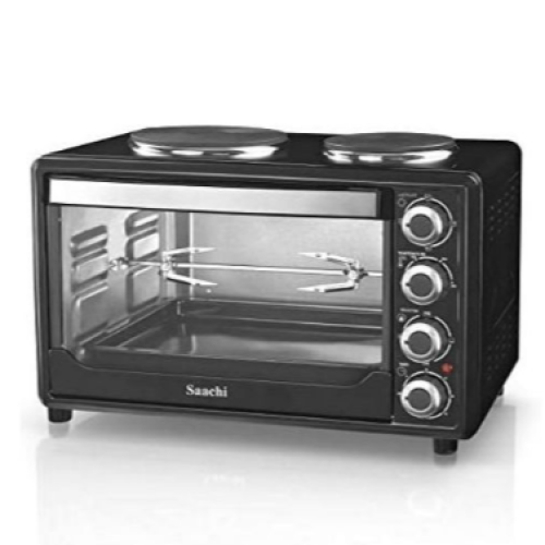 30 Litres Saachi Electric Oven With 2 Hot Plates- Black Medium Each