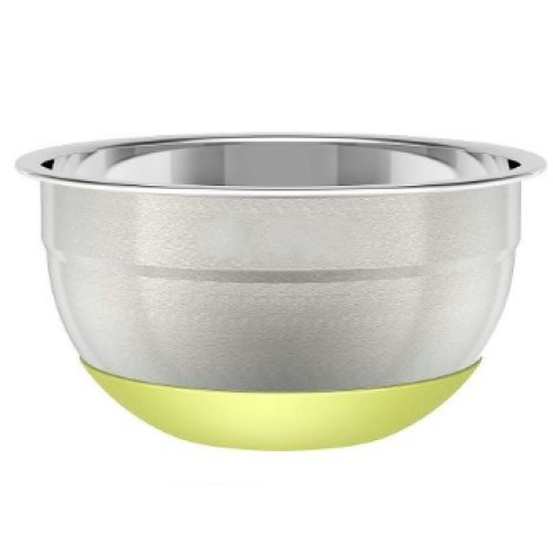 20Cm Kitchen Steel Mixing Bowl For Baking Cooking Salad Fruits- Silver Medium Each