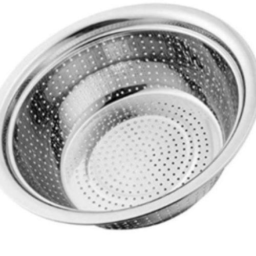 30Cm Rice,Vegetable Washing Strainer/Colander- Silver Medium Each